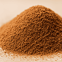 Close-up macro of ginger coffee powder texture