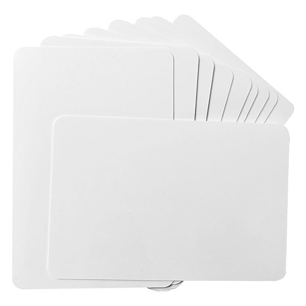 Pack of 12 6x4"" Dry Wipe Whiteboards - Presentation Card Size