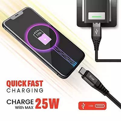 CABLE EVM TYPE-C BRAIDED 25W (CM-012)