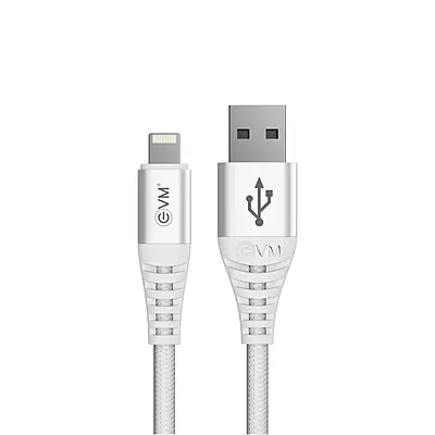 CABLE EVM LIGHTNING BRAIDED WHITE 12W (CM-013)