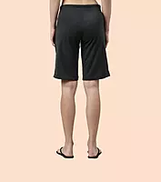 Enamor Mid Rise Knee length Drawstring Closure City Shorts For Women - Slim Fit, Soft and Breathable Cotton - E044