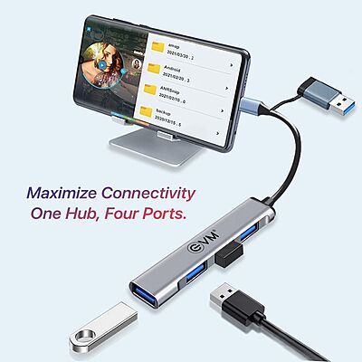 USB+TYPE-C HUB EVM 4 PORT (CU4HP)