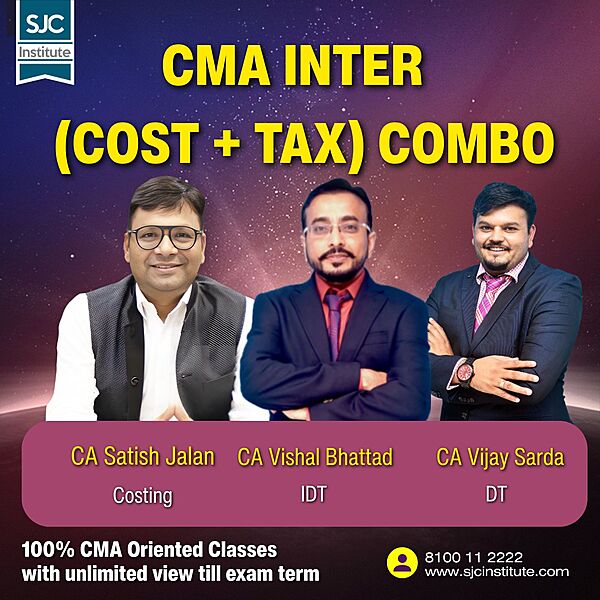 CMA Inter Group 1 Combo (COST + TAX) By CA Satish Jalan,CA Vijay Sarda & CA Vishal Bhattad