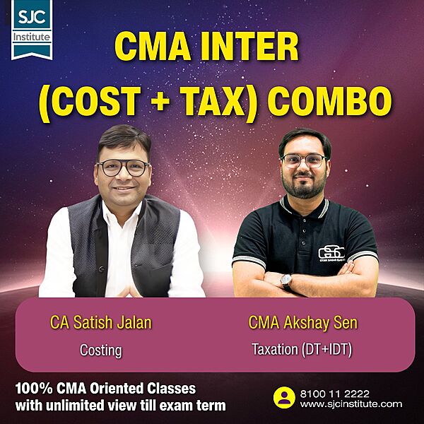 CMA Inter Group 1 Combo (COST + TAX) By CA Satish Jalan,CMA Akshay Sen CMA Inter Group 1 Combo (COST + TAX) By CA Satish Jalan,CMA Akshay Sen