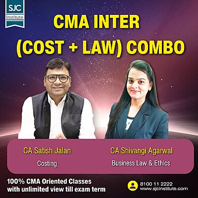 CMA Inter Group 1 Combo (COST + LAW) By CA Satish Jalan,CA Shivangi Agarwal