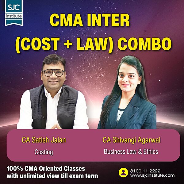 CMA Inter Group 1 Combo (COST + LAW) By CA Satish Jalan,CA Shivangi Agarwal