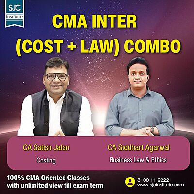 CMA Inter Group 1 Combo (COST + LAW) By CA Satish Jalan,CA Siddharth Agarwal