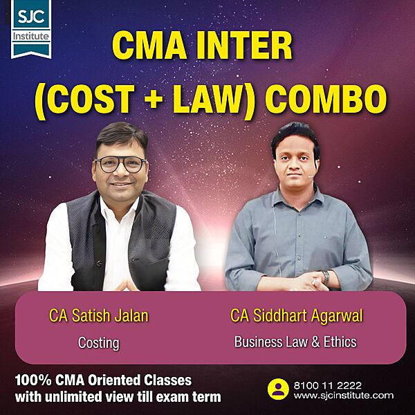 CMA Inter Group 1 Combo (COST + LAW) By CA Satish Jalan,CA Siddharth Agarwal