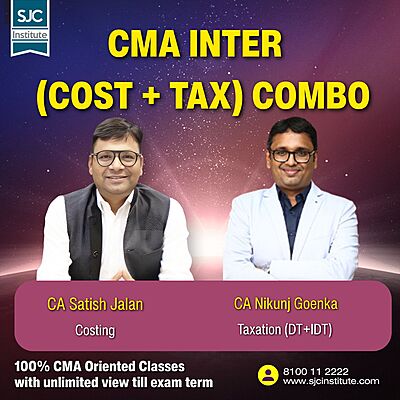 CMA Inter Group 1 Combo (COST + TAX) By CA Satish Jalan,CA Nikunj Goenka