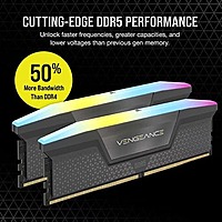 Corsair Vengeance RGB Grey 16GB DDR5 6000MHz CL36 Desktop RAM – UDIMM | RGB Lighting