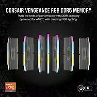 Corsair Vengeance RGB Grey 32GB (16GBx2) DDR5 6000MHz CL36 Desktop RAM – UDIMM