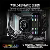 Corsair Dominator Platinum RGB 32GB DDR5 7200MHz CL34 RAM – 16GBx2 | XMP 3.0