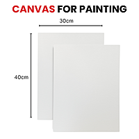 30x40cm Blank White Flat Stretched Board Art Canvas By Janrax
