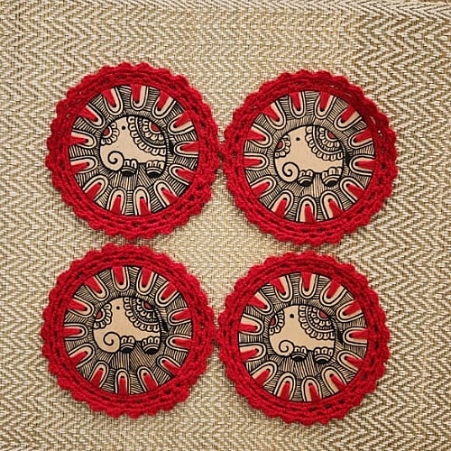 Madhubani Coaster Elephant