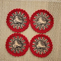 Madhubani Coaster Elephant Madhubani Coaster Elephant