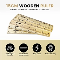 15cm Wooden Ruler by Janrax