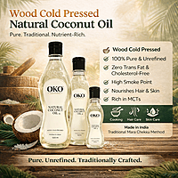 Wood Cold Pressed Natural Coconut Oil - 200 ML