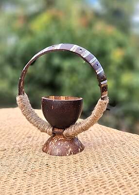 Coconut Shell Candle Holder