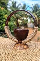 Coconut Shell Candle Holder