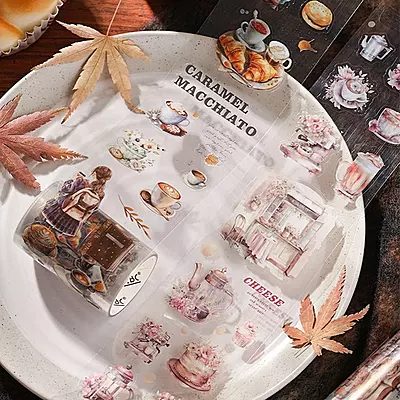 Coffee Journalling Sticker rolls (Set of 4)