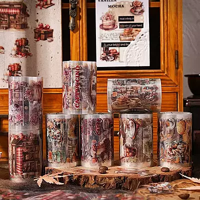 Coffee Journalling Sticker rolls (Set of 4)