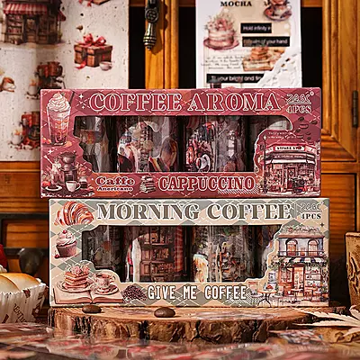 Coffee Journalling Sticker rolls (Set of 4)