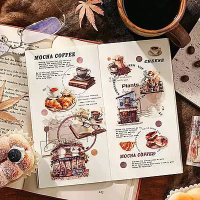 Coffee Journalling Sticker rolls (Set of 4)