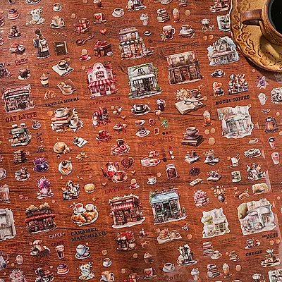 Coffee Journalling Sticker rolls (Set of 4)