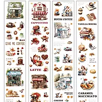 Coffee Journalling Sticker rolls (Set of 4)
