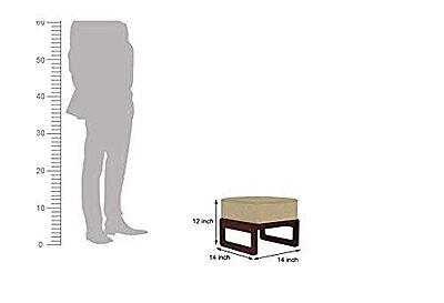 Vikinterio Solid Sheesham Wood Coffee Table with 4 Stool