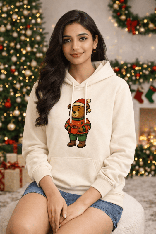 Unisex Off White Coffee Graphic Printed All-Weather Hoodie