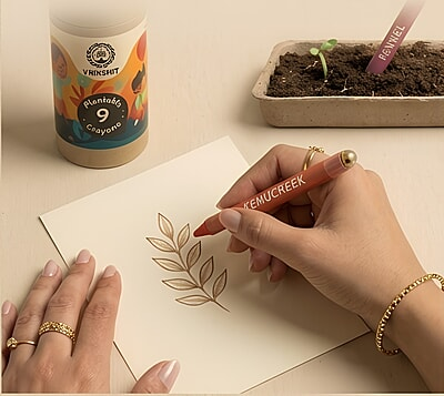 Plantable Crayons - Set of 9 | Stationary Kit | Set of 9 Crayons | Eco Friendly | Plantable Crayons Plantable Crayons - Set of 9 | Stationary Kit | Set of 9 Crayons | Eco Friendly | Plantable Crayons