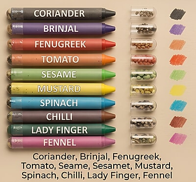 Plantable Crayons - Set of 9 | Stationary Kit | Set of 9 Crayons | Eco Friendly | Plantable Crayons Plantable Crayons - Set of 9 | Stationary Kit | Set of 9 Crayons | Eco Friendly | Plantable Crayons