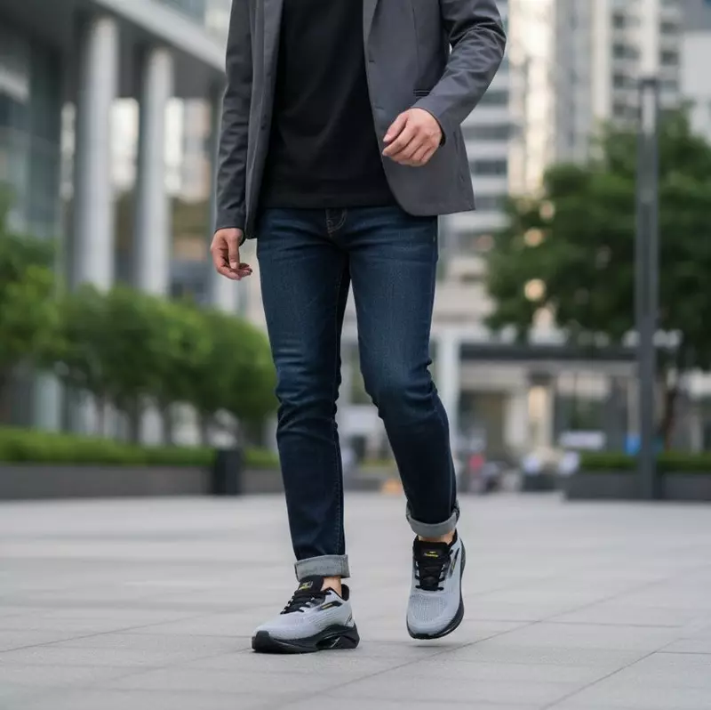 Columbus Fast Grey Black - Men Sports Shoes