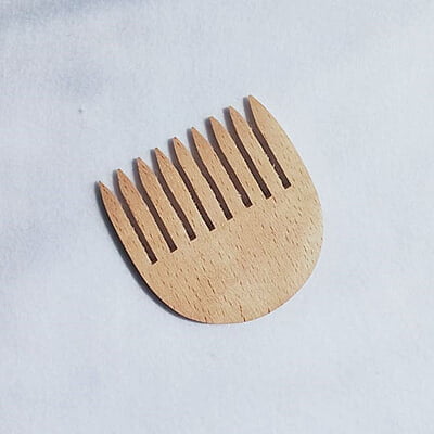 Wooden Loom Comb Round 7 cm Wooden Loom Comb Round 7 cm