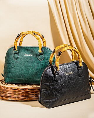 Bamboo Handle Hand Bag