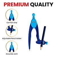 Janrax Plastic Adjustable Compass with Pencil