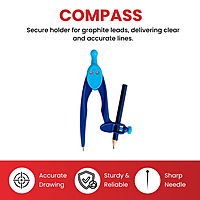 Janrax Plastic Adjustable Compass with Pencil