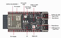 Walk On Air ESP32C6-DevKitC-1-N8 Development Board |32-bit RISC-V MCU & 2.4 GHz Wi-Fi 6 & Bluetooth 5 (LE) & IEEE 802.15.4 USB Type C connectivity| A Comprehensive Solution for IoT Prototyping Walk On Air ESP32C6-DevKitC-1-N8 Development Board |32-bit RISC-V MCU & 2.4 GHz Wi-Fi 6 & Bluetooth 5 (LE) & IEEE 802.15.4 USB Type C connectivity| A Comprehensive Solution for IoT Prototyping