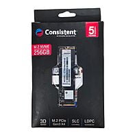 Consistent 256GB NVMe PCIe M.2 SSD | 3D NAND | SLC Cache | Up to 2200MB/s | 5 Years Warranty