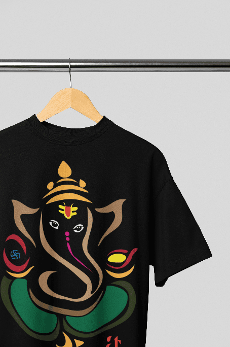 Happy Diwali by Lord Ganesha Oversized Tshirt