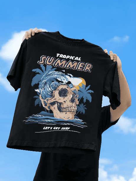 Get Surfing Black oversized t-shirt
