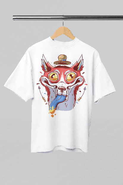 The mad Wolf white oversized t-shirt