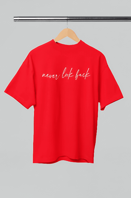 Never look back oversized red T-shirt
