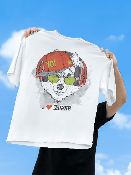 Musical Wolf oversized t-shirt