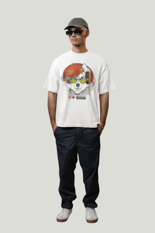 Musical Wolf oversized t-shirt