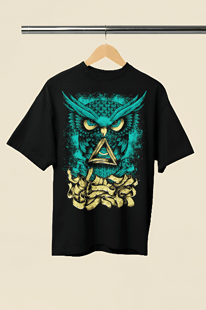 UK-17 brand Black Oversized T-shirt