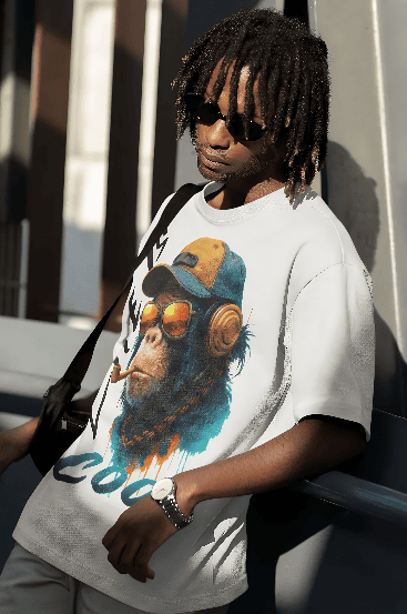 Life is cool oversized white Tee