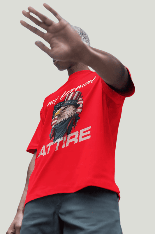 Eagles formal attire Red Oversized Tee