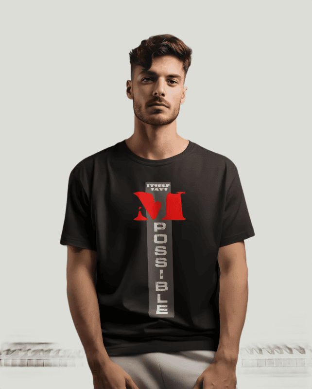 I AM POSSIBLE Black Oversized Tshirt